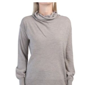 Merino Wool Draped Neck Sweater